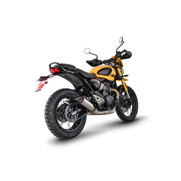 Scorpion Exhaust Triumph Scrambler 400 X & XC 2024 - 2026 Red Power Slip-on Titanium Sleeve